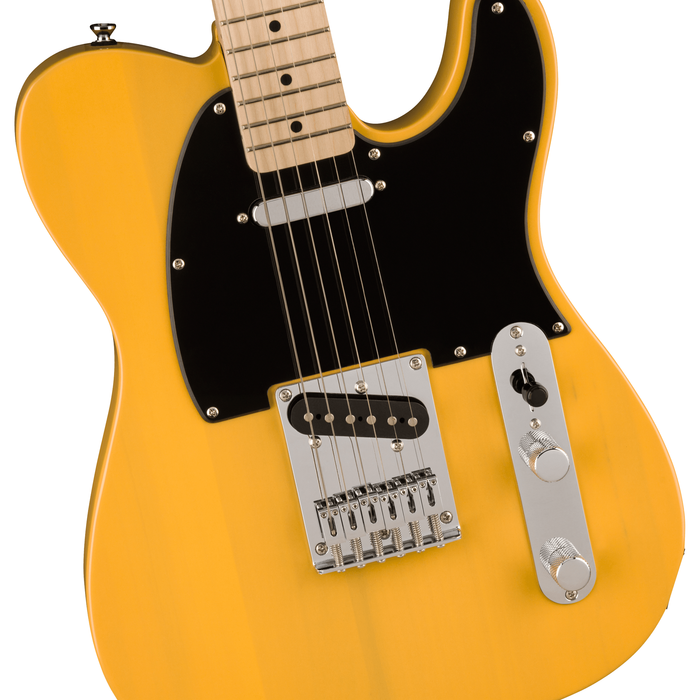 Squier Sonic® Telecaster®, Maple Fingerboard, Black Pickguard, Butterscotch Blonde