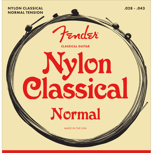 Fender  Nylon Acoustic Strings, 130 Clear/Silver, Ball End, Gauges .028-.043