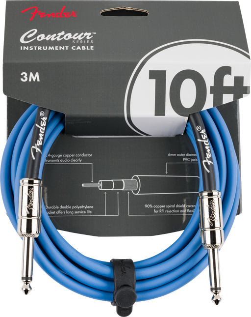 Fender Contour™ 10' Cable, Lake Placid Blue