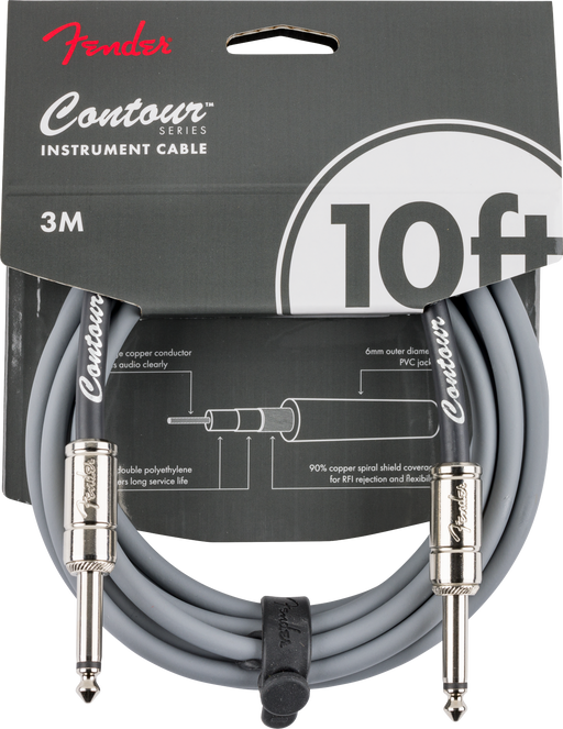 Fender Contour™ 10' Cable, Lake Inca Silver