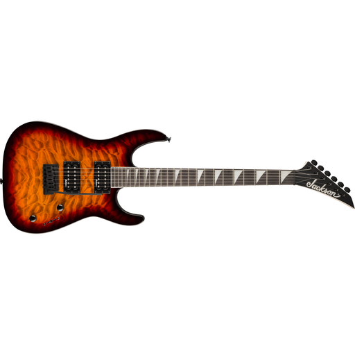 Jackson JS Series Dinky® JS20 DKQ 2PT, Amaranth Fingerboard, Transparent Tobacco Burst