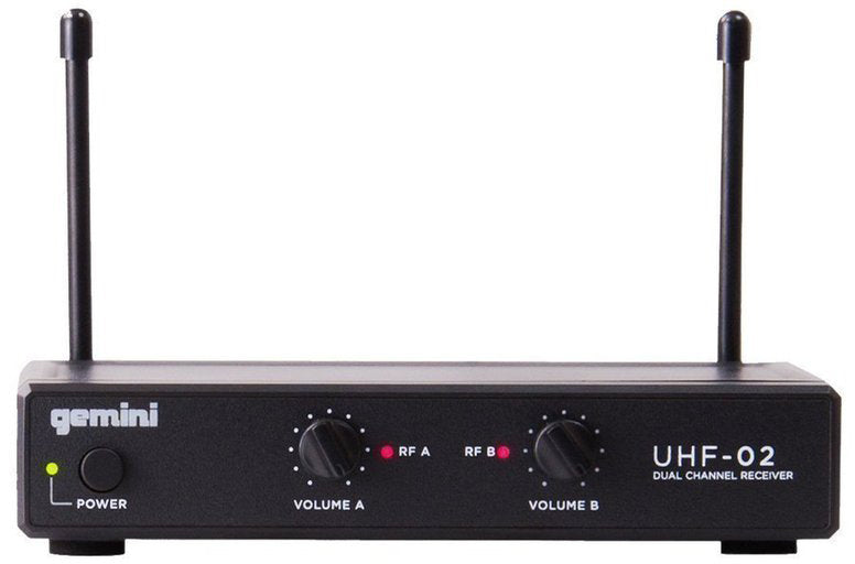 Gemini UHF Dual Wireless Microphone System UHF-02M