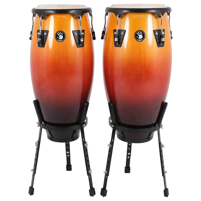 5d2 Percussion Congas 10" & 11" w/Basket Stand Sunburst (AVAILABLE FOR PICKUP AT STORE)