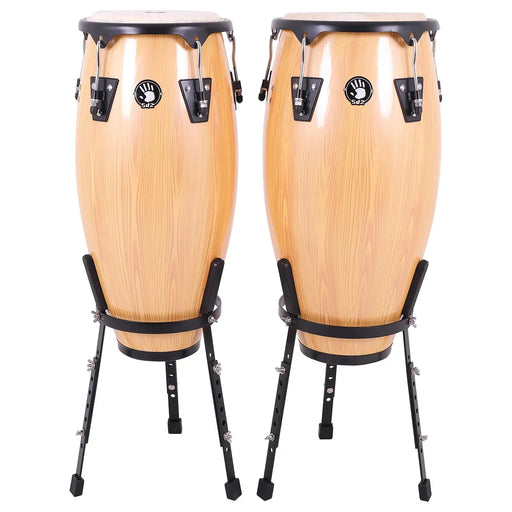 5d2 Percussion Congas 10" & 11" w/Basket Stand Natural (AVAILABLE FOR PICKUP AT STORE)