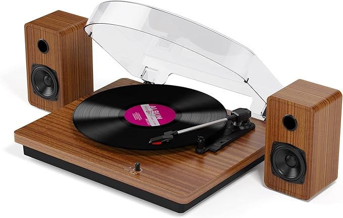 Turntable Record Player 30 Watts Speakers Belt Drive