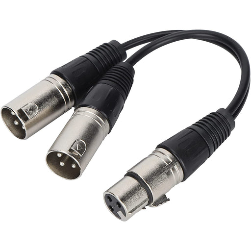 Studio Z Y Adapter 3 Pin XLR Female to Dual 3 Pin XLR Male