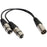 Studio Z Y Adapter 3 Pin XLR Male to Dual 3 Pin XLR Female