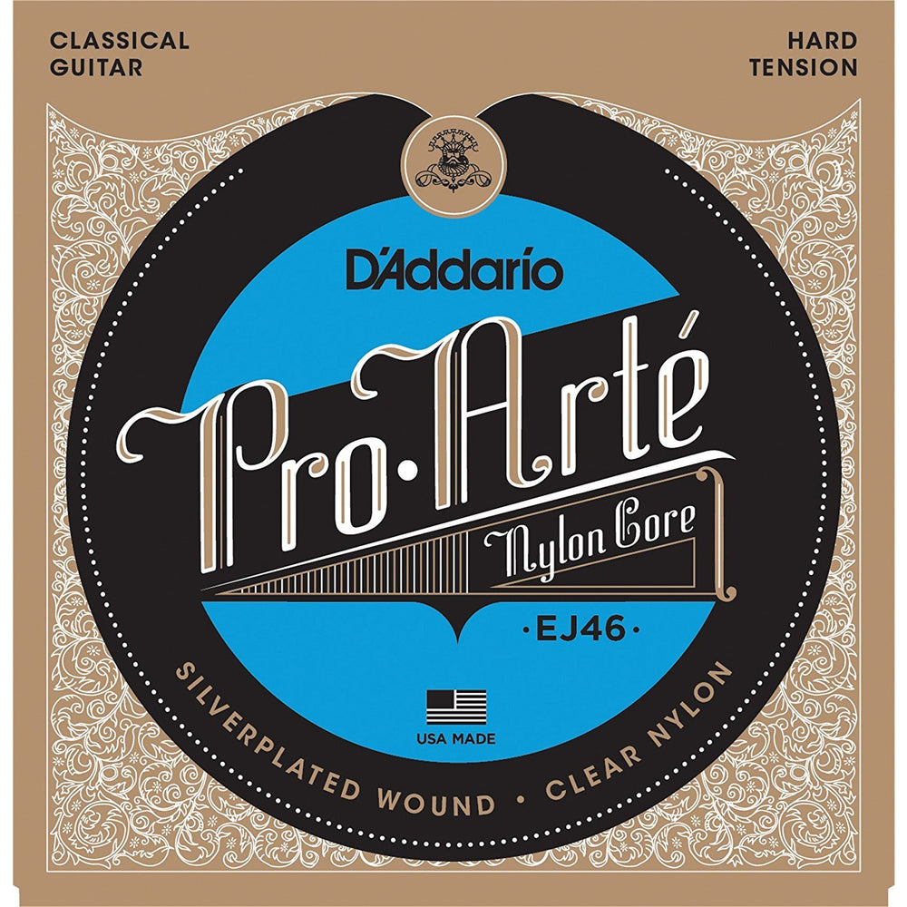 D'Addario EJ46 Pro-Arte Nylon Classical Guitar Strings, Hard Tension